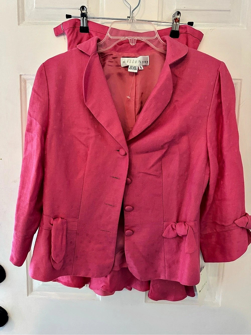Miller's Linen Blazer & Maxi Skirt Set in Pink Size Medium NWT